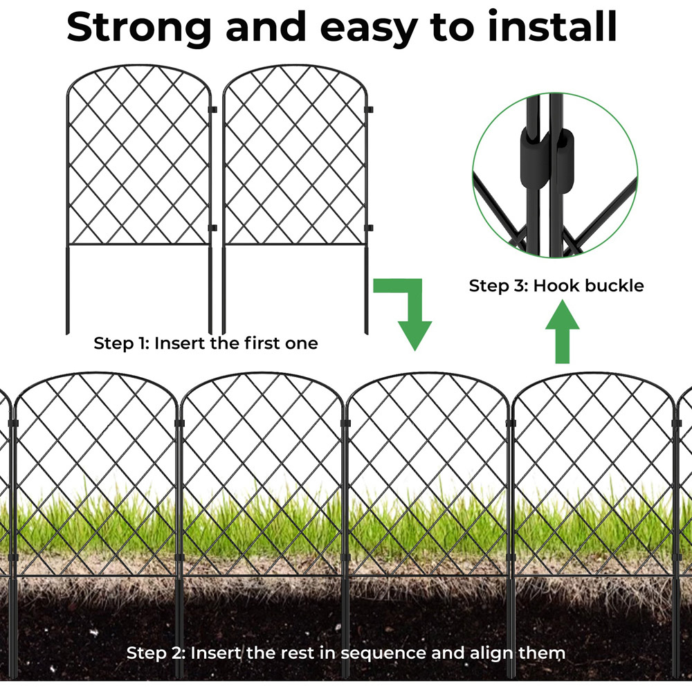 Levede Metal Animal Barrier Garden Fence 61 x 32cm 10 Pack Image 4