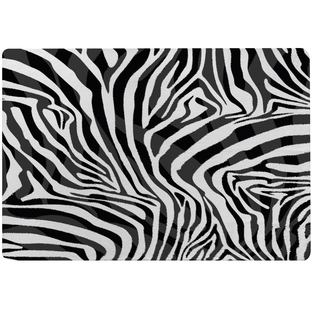 Benjamin Tate Design Faux Wool Small Animal Print Rug 110 x 60cm Image 1