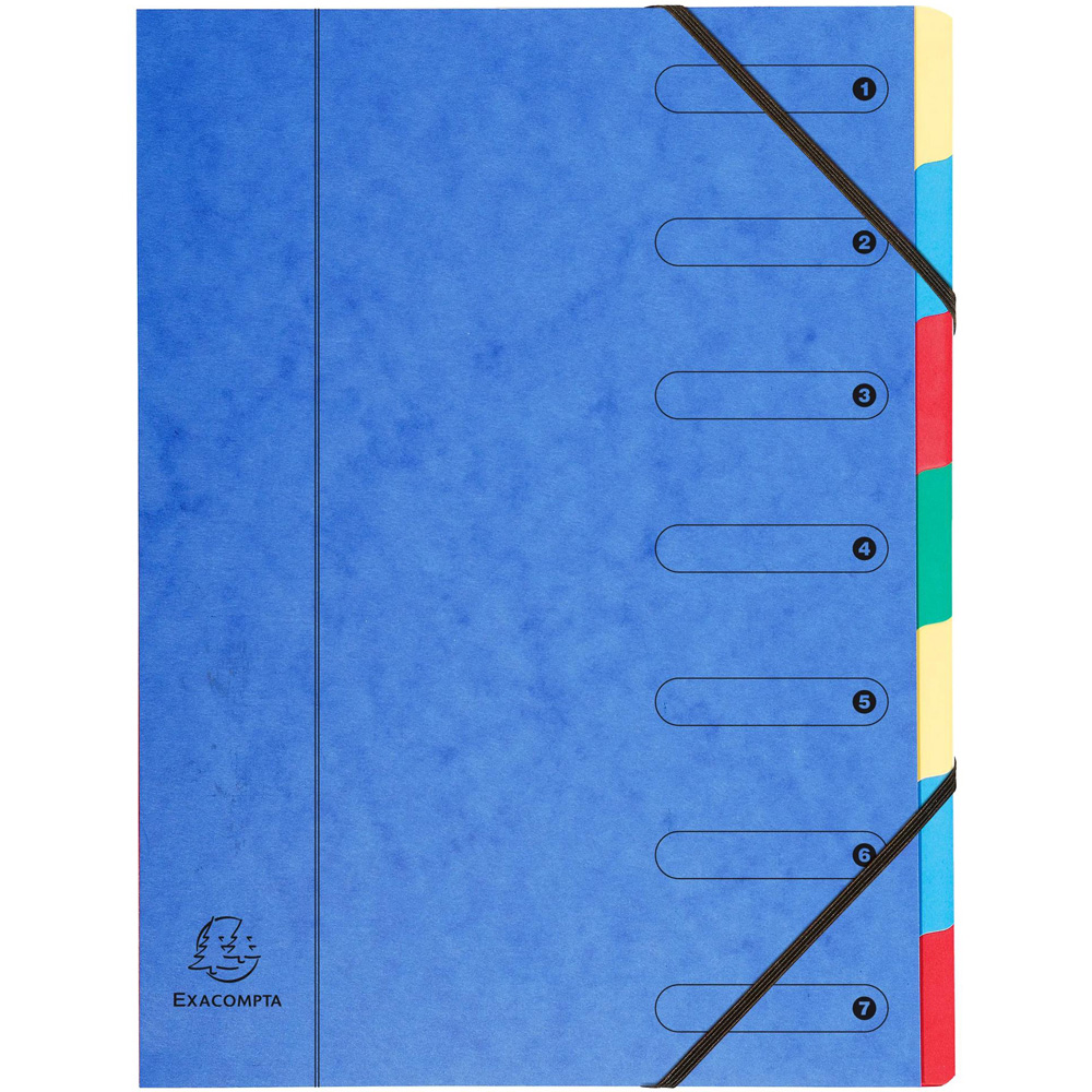 Exacompta Harmonika 7 Section Assorted Colours A4 Multi Part File 8 Pack Image 3