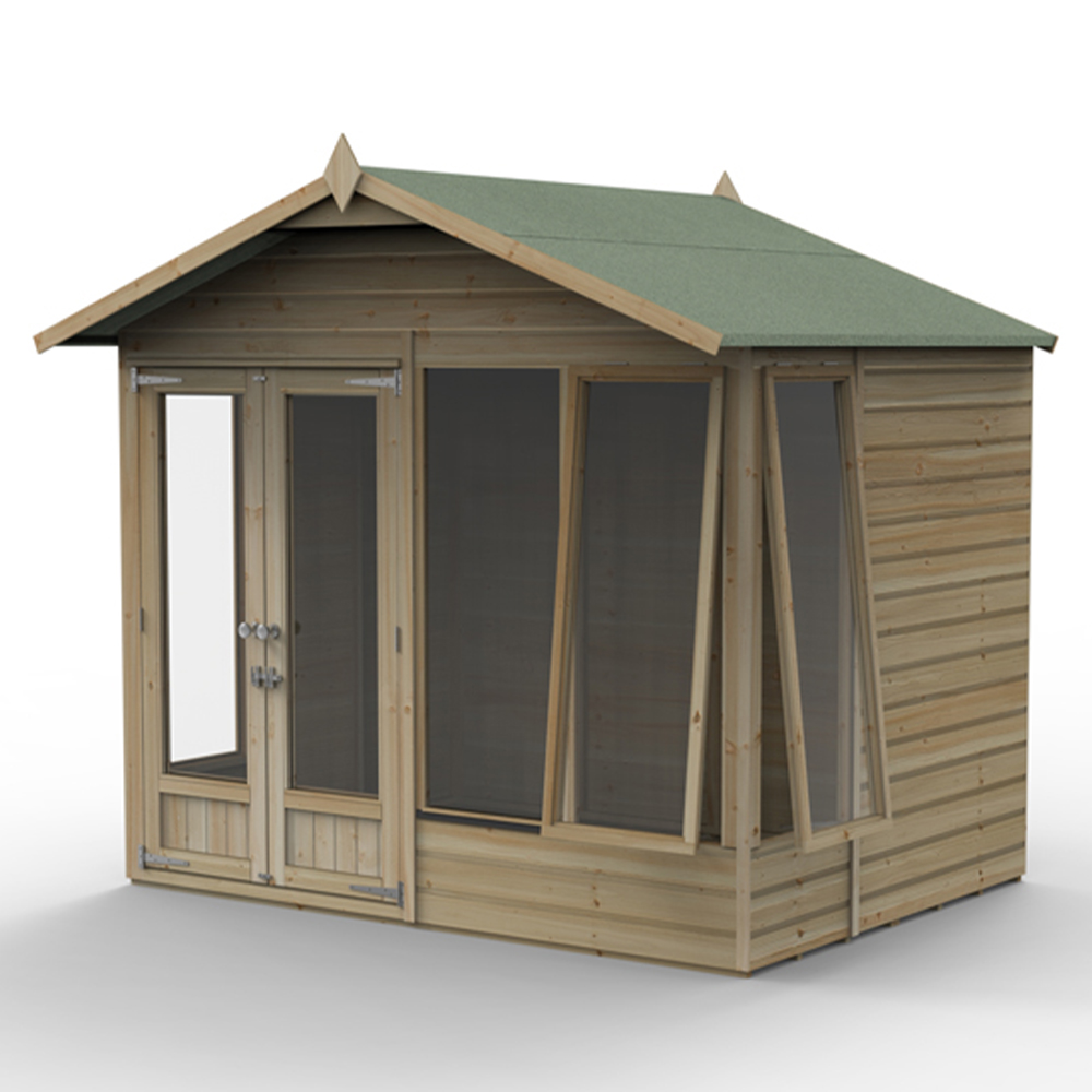 Forest Garden Beckwood 8 x 6ft 2 Opening Shiplap Apex Summerhouse Image 4