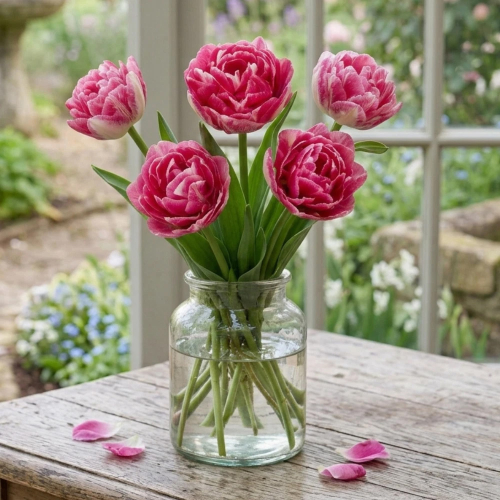 Thompson and Morgan Tulip Marshmallow Planting Bulb 32 Pack Image 2