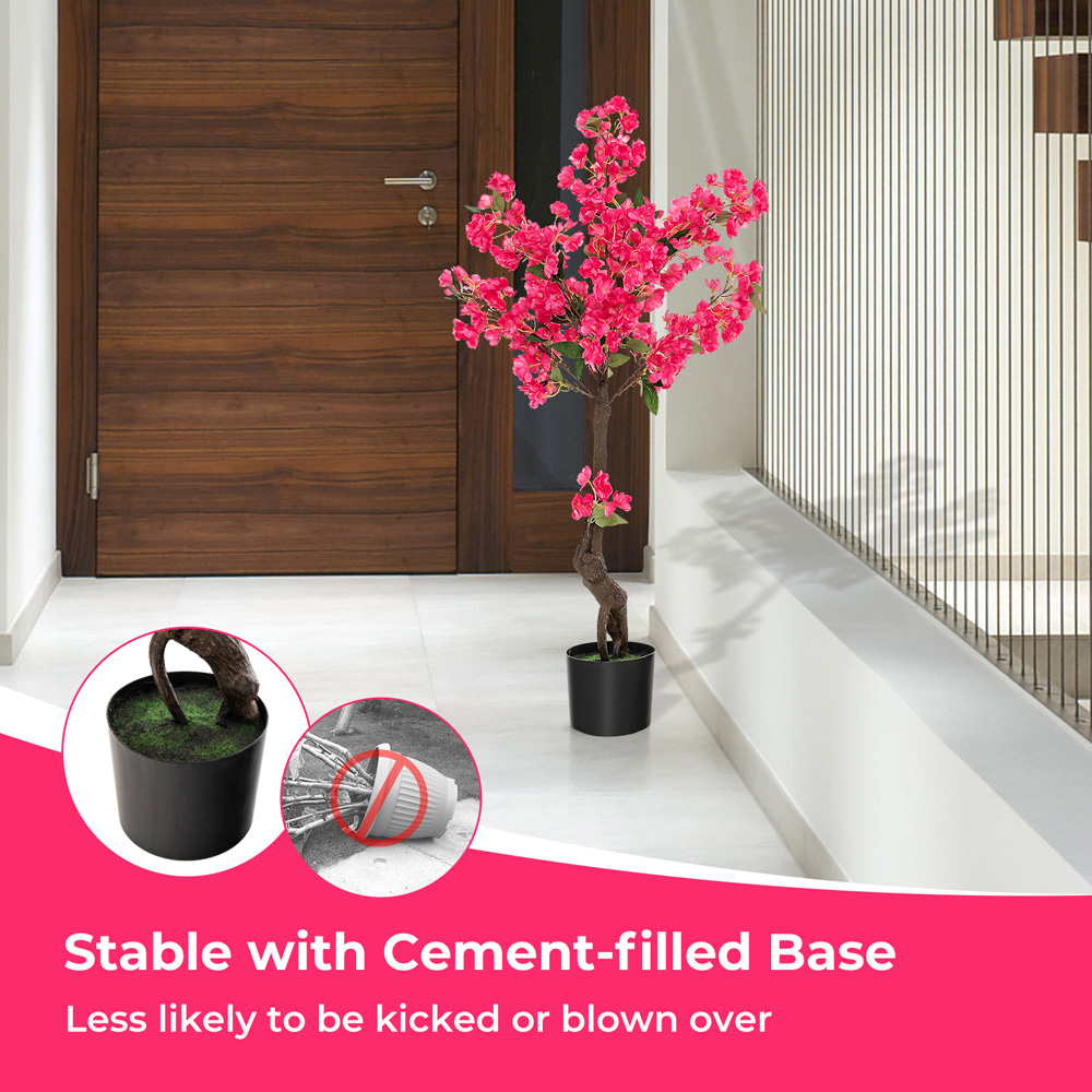 Costway Artificial Plum Blossom Tree 105cm 2 Pack Image 6