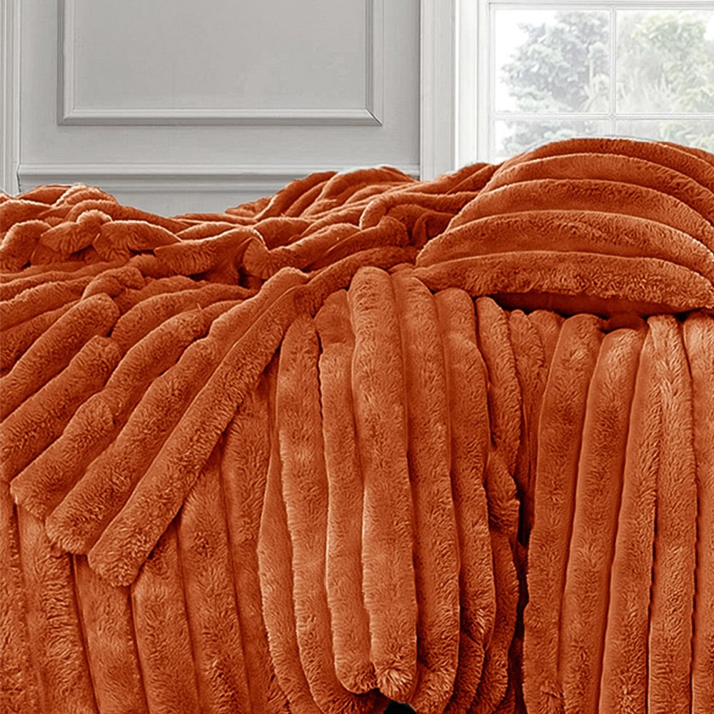 Velosso Single Rust Jumbo Cord Duvet Set Image 2