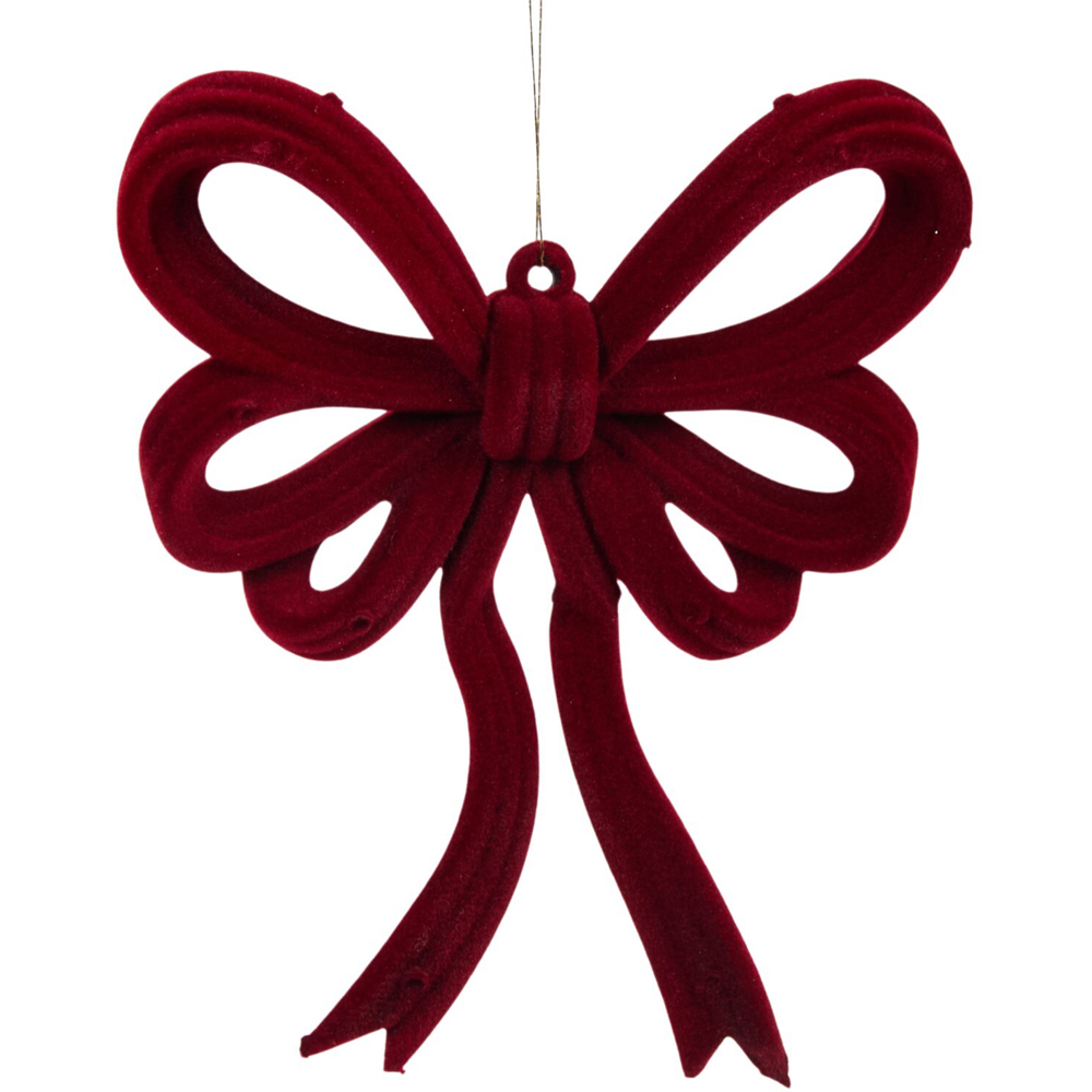 Set of 4 Flocked Bows Image 6