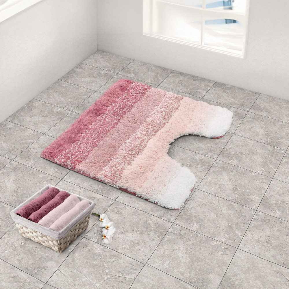 Mayfair Superstripe Blush Bath Mat Set Image 7