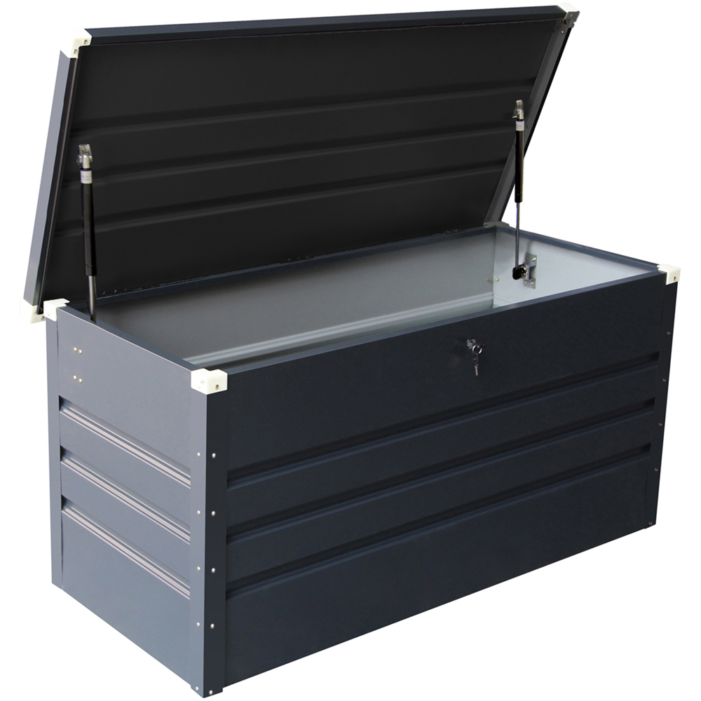 Charles Bentley Garden Metal Storage Chest with Lock Image 2