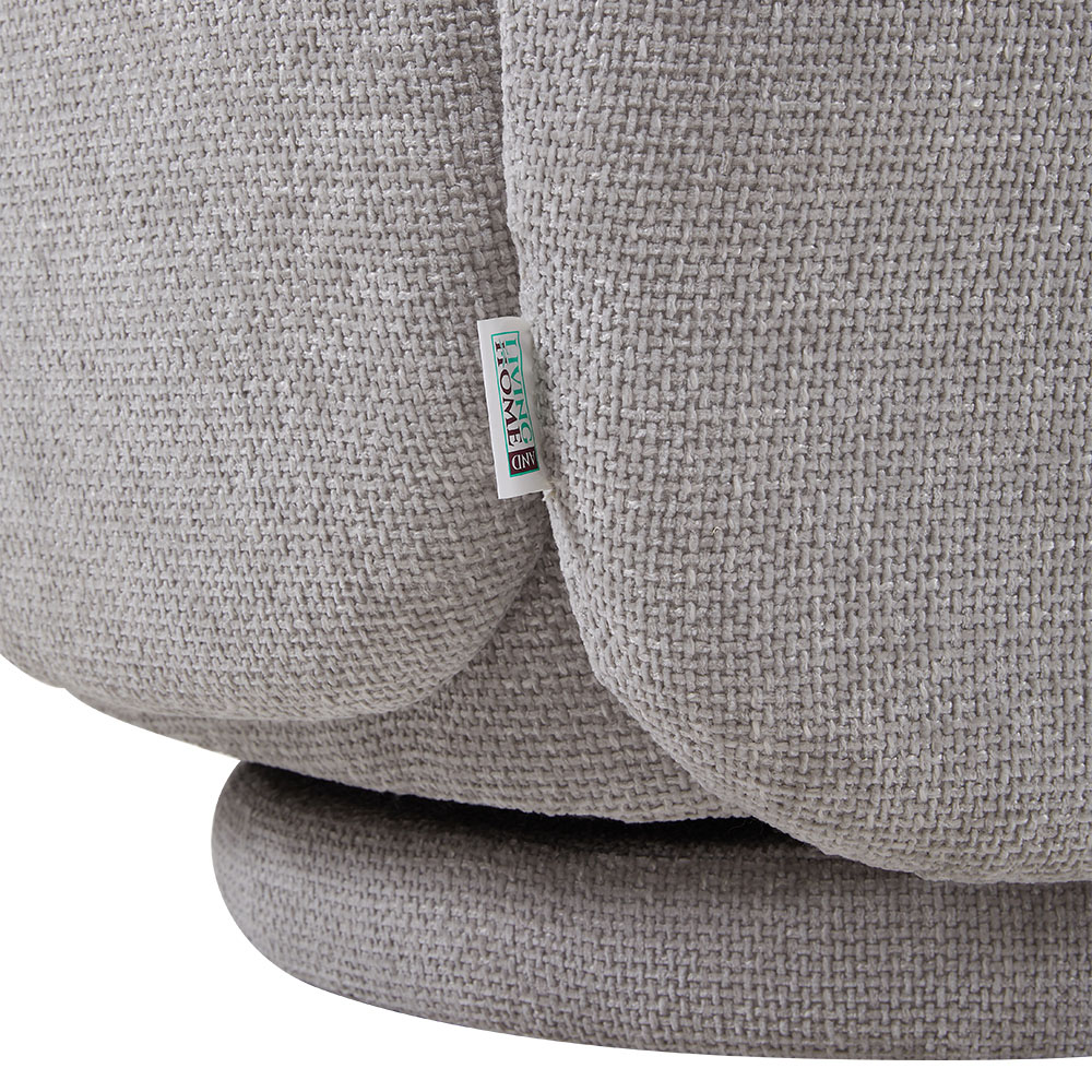 Living and Home Grey Chenille High Back Swivel Accent Chair Image 5