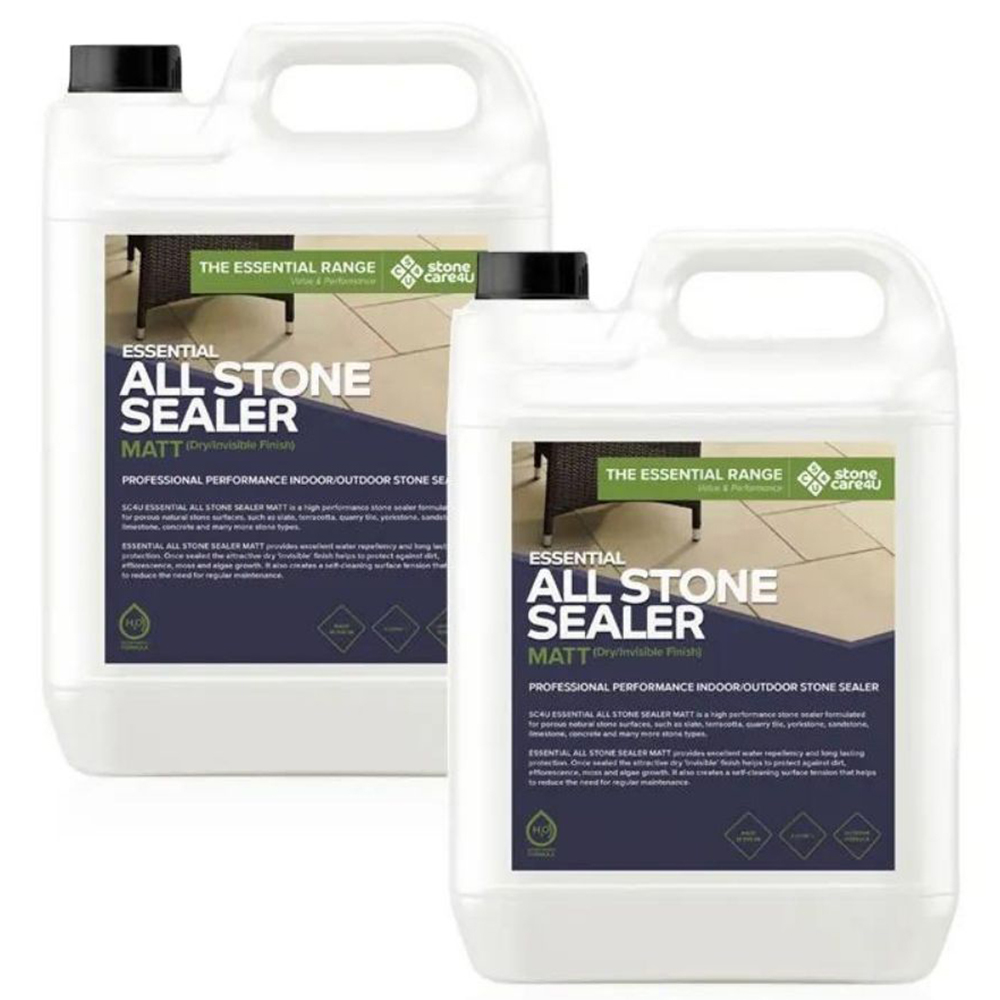 StoneCare4U Essential Matt Finish All Stone Sealer 5L 2 Pack Image 1