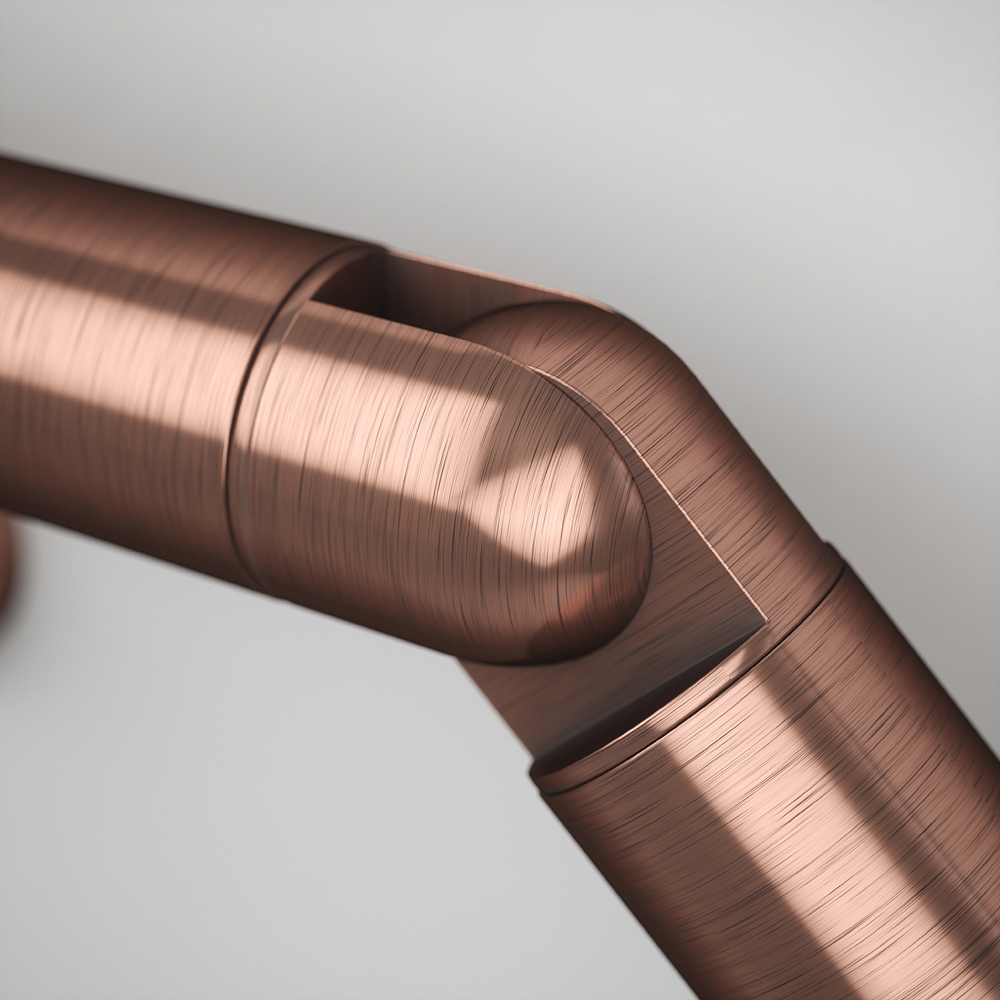 Rothley Antique Copper Stair Handrail Adjustable Elbow Image 6