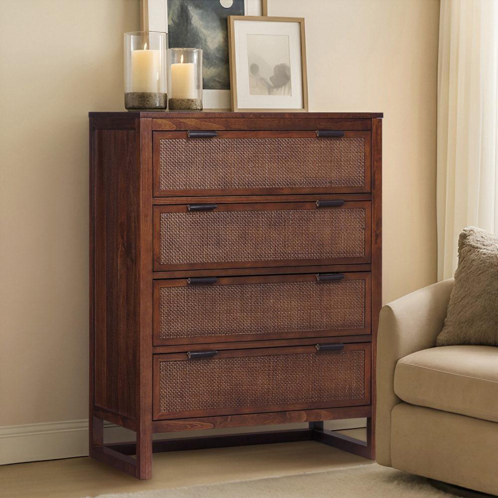 Teamson Home Hatteras 4 Drawer Walnut Dresser Image 8