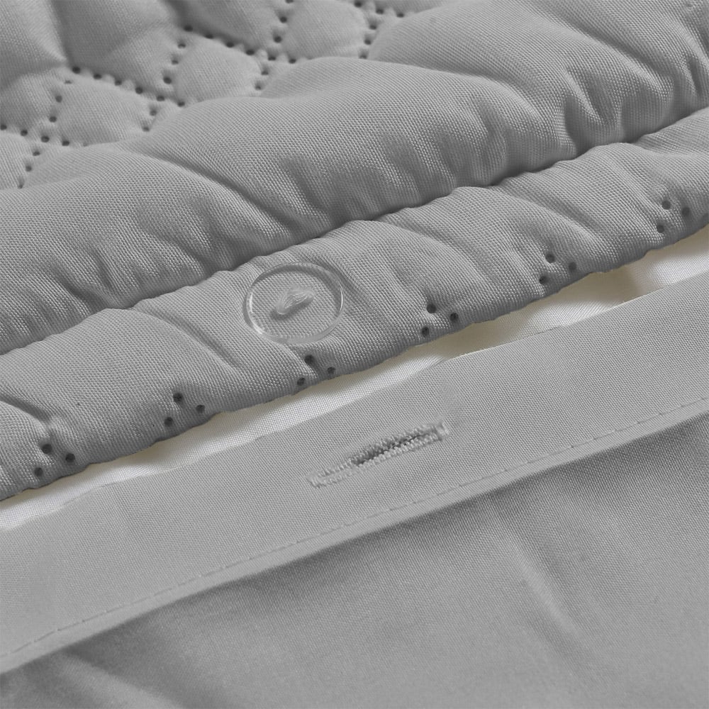 Velosso Super King Size Silver Saville Duvet Set Image 3