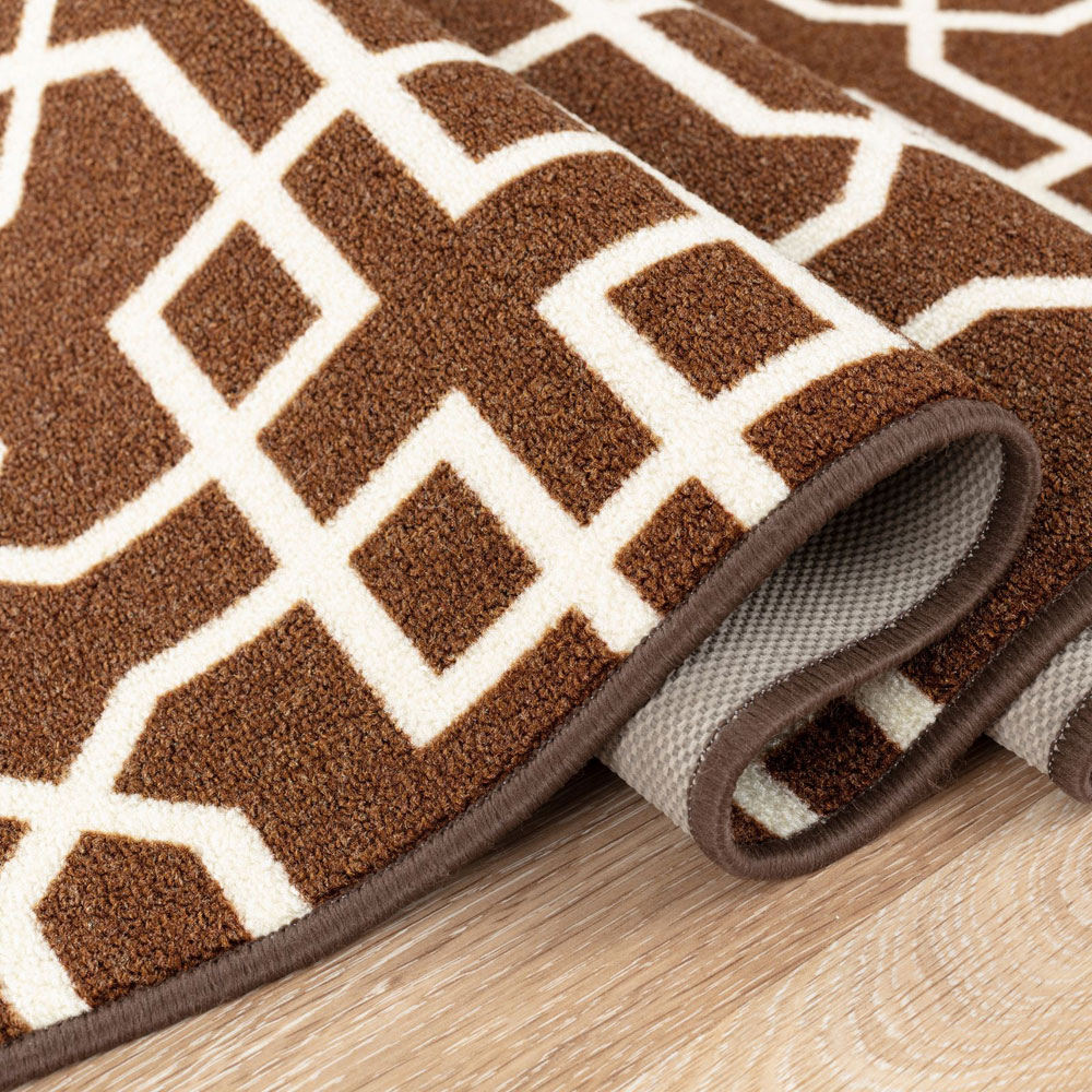 Smart Living Siam Brown and Cream Gel Back Non-Slip Door Mat 57 x 90cm Image 4