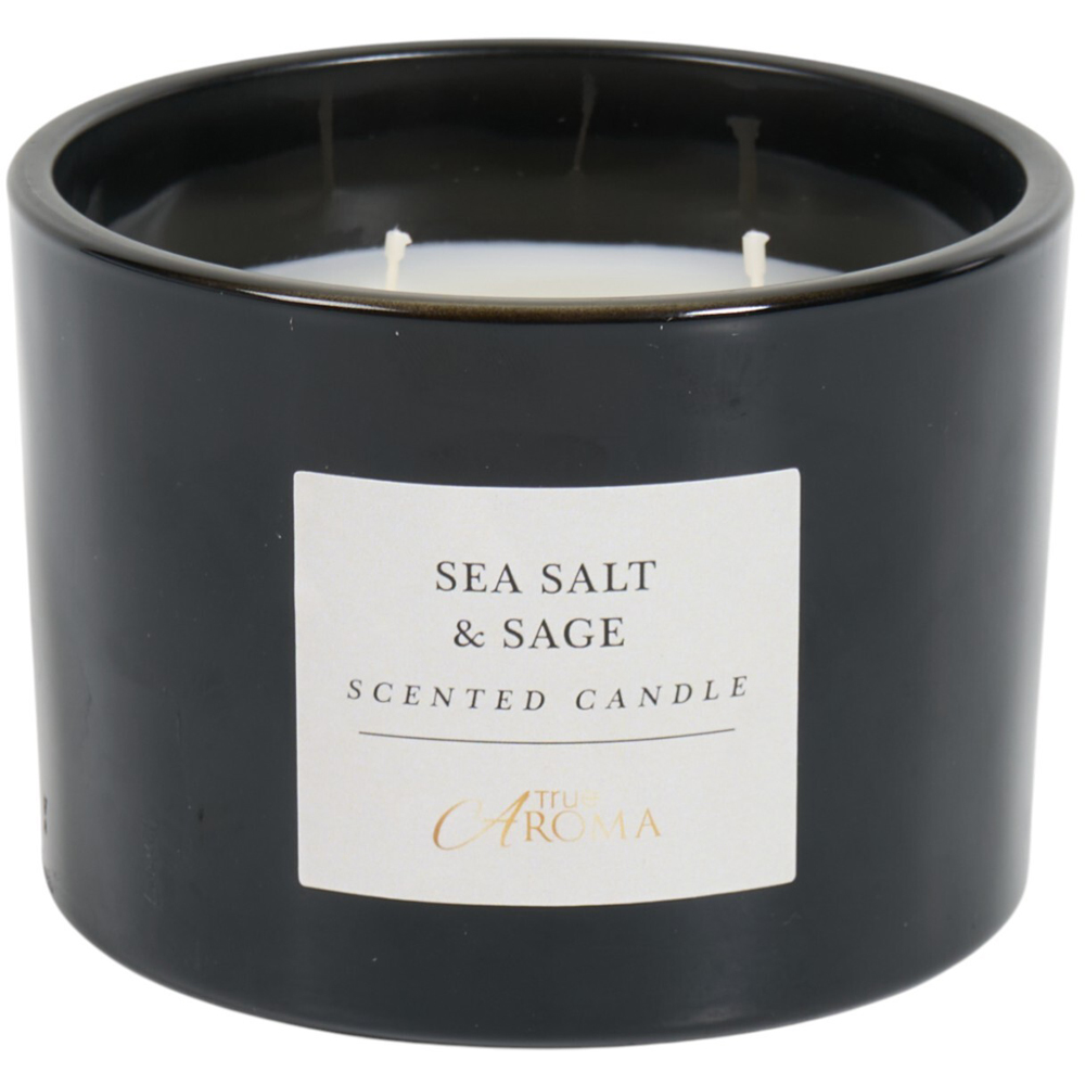 3 Wick Scented Candle Sea Salt and Sage Image 3