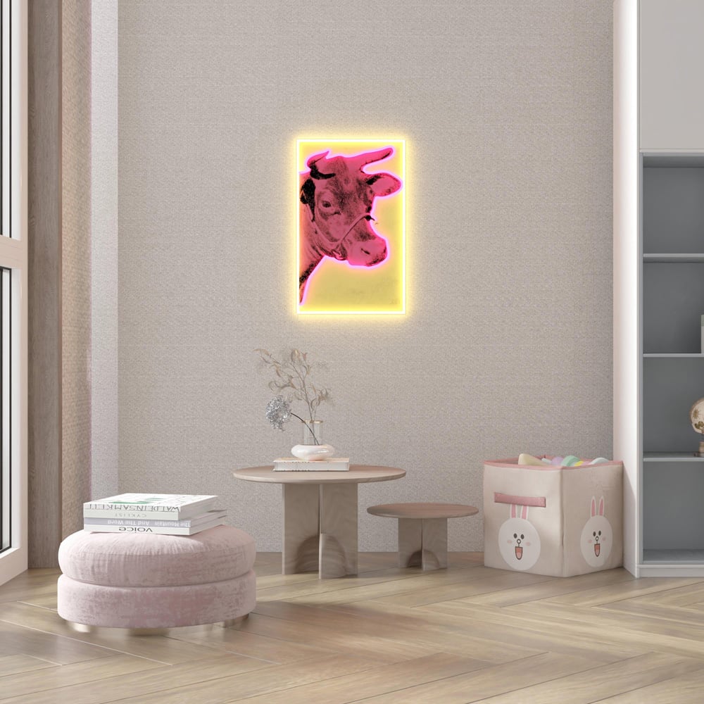 Yellowpop Andy Warhol Cow LED Neon Sign Image 5