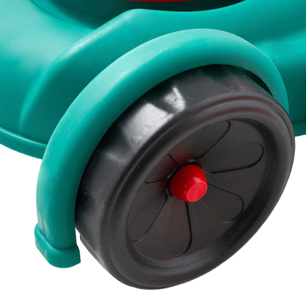 H&O Direct Kids Toy Lawn Mower Pretend Play Set with Helmet and Fuel Can Image 4