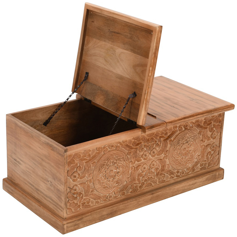 Brooklyn Adair Mango Wood Coffee Table and Storage Box Image 6