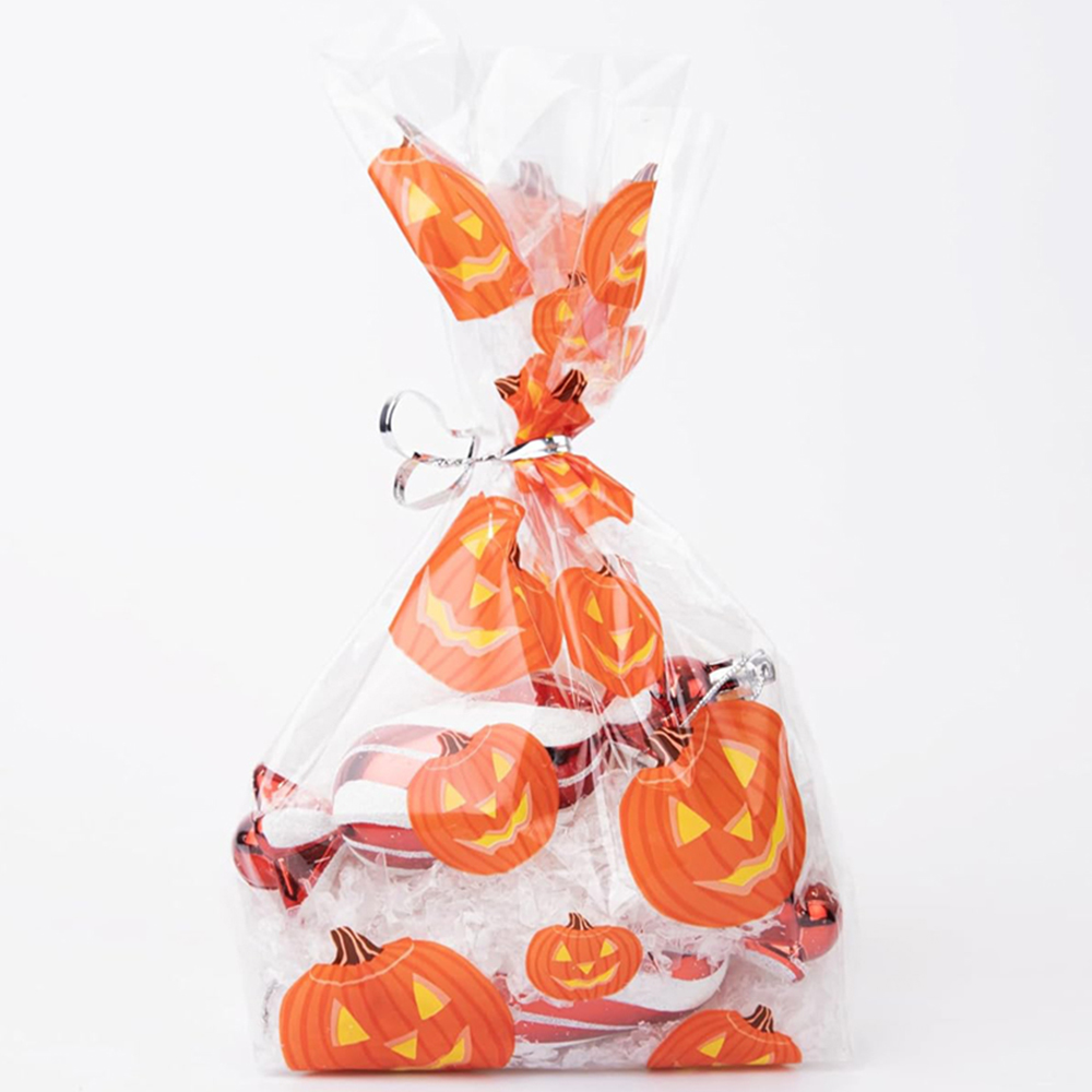 Shatchi Halloween Pumpkin Cellophane Bags 20 Pack Image 2