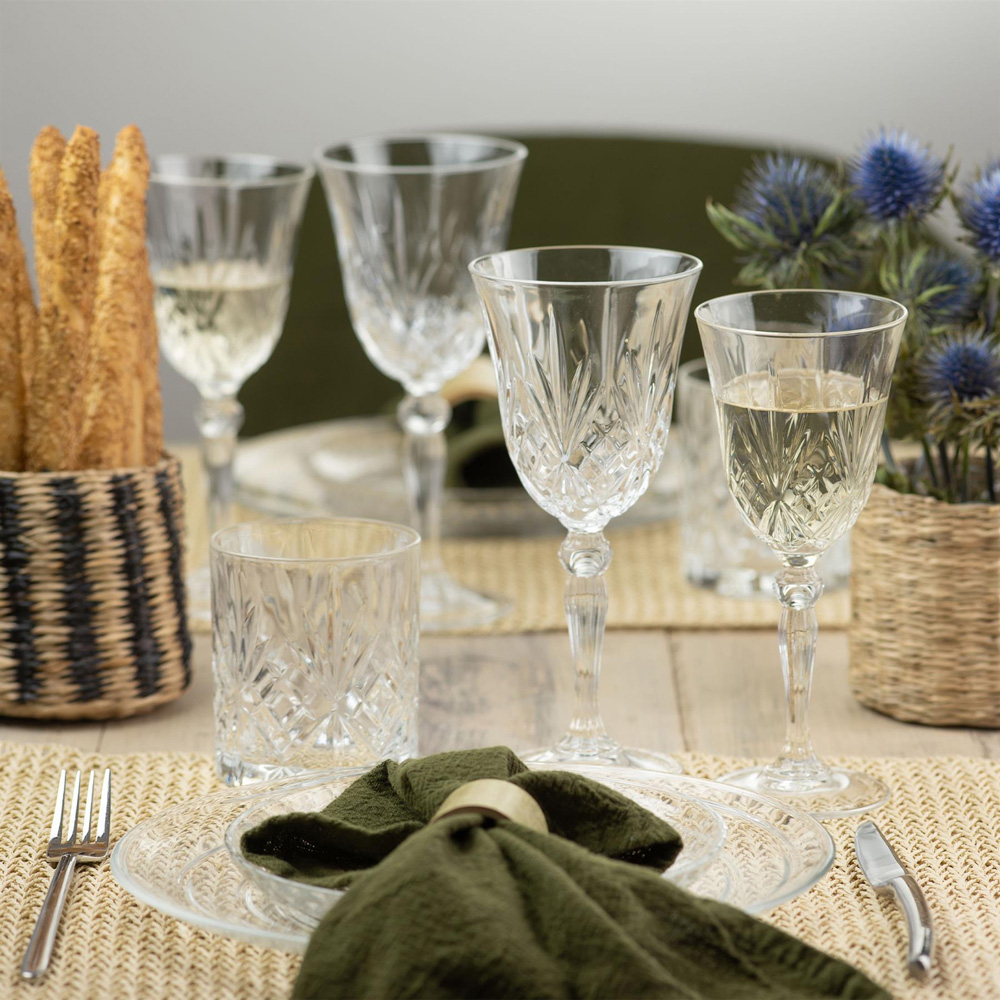 RCR Crystal 18 Piece Melodia Clear Red and White Wine Glass and Champagne Flute Set Image 3