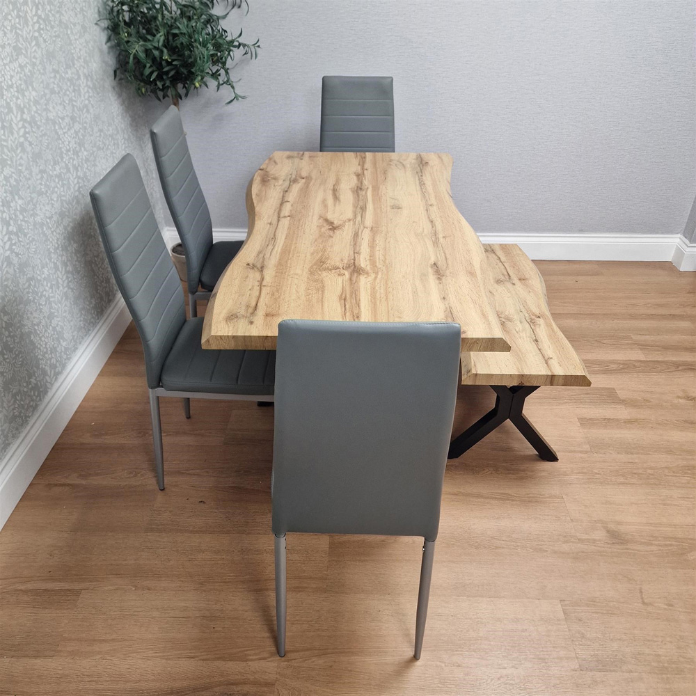 Kosy Koala 6 Seater Wooden Dining Set Grey Image 6