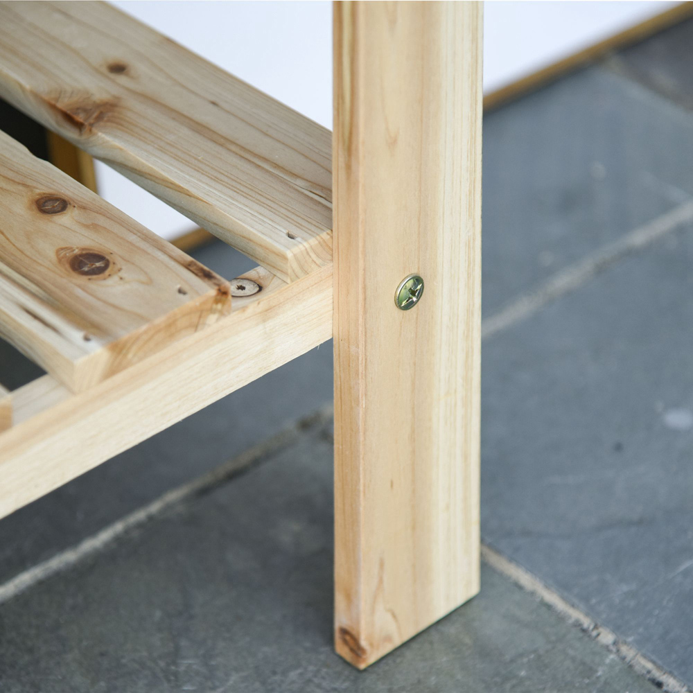 Outsunny Wooden Raised Planter Bed with Shelf 84 x 40 x 100cm Image 3