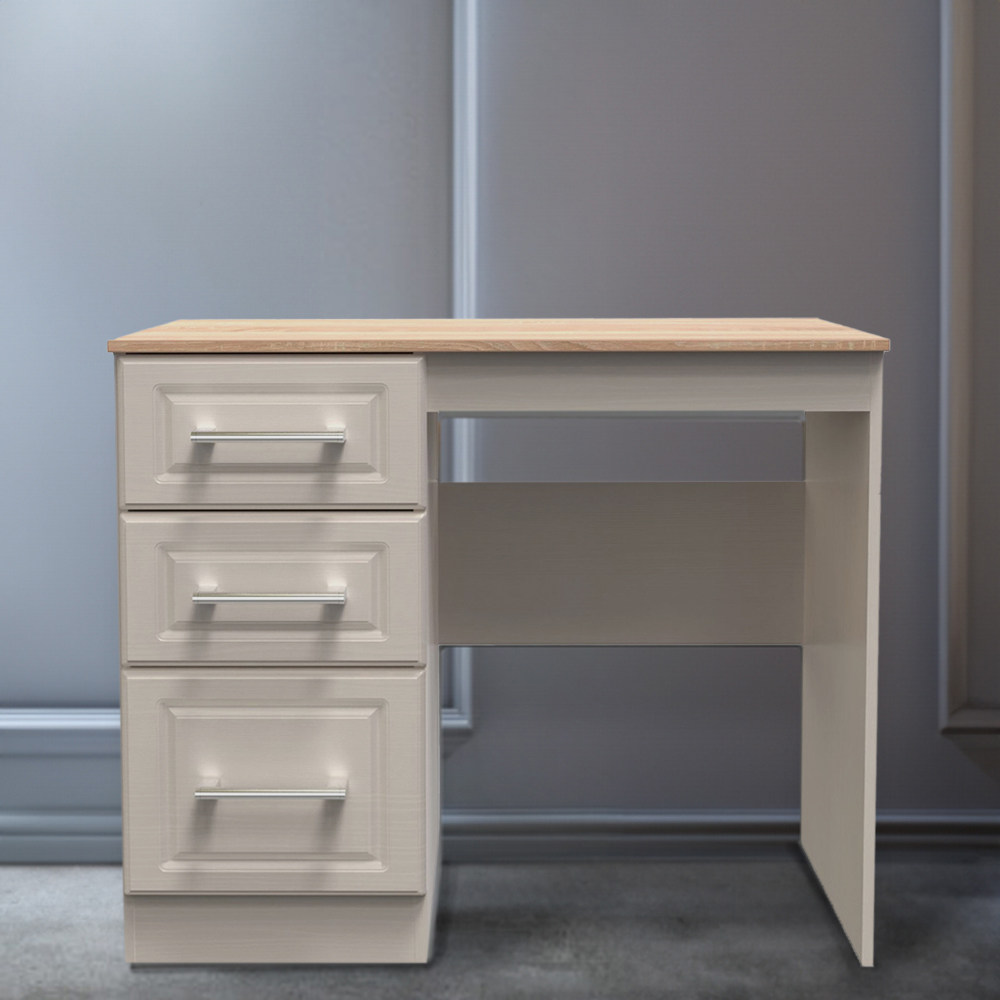 Crowndale Kent 3 Drawer Kashmir Ash and Modern Oak Dressing Table Image 7