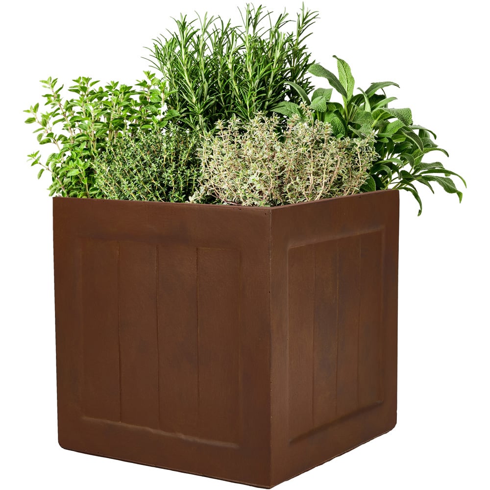 Dibor Merano Brown Square Planter 37cm Image 3