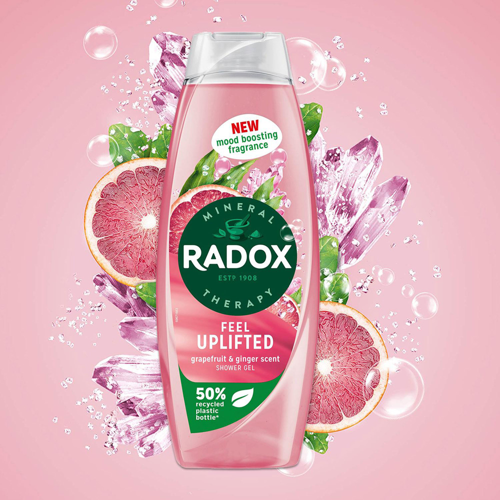Radox Feel Uplifted Grapefruit and Ginger Scent Shower Gel 675ml 3 Pack Image 5