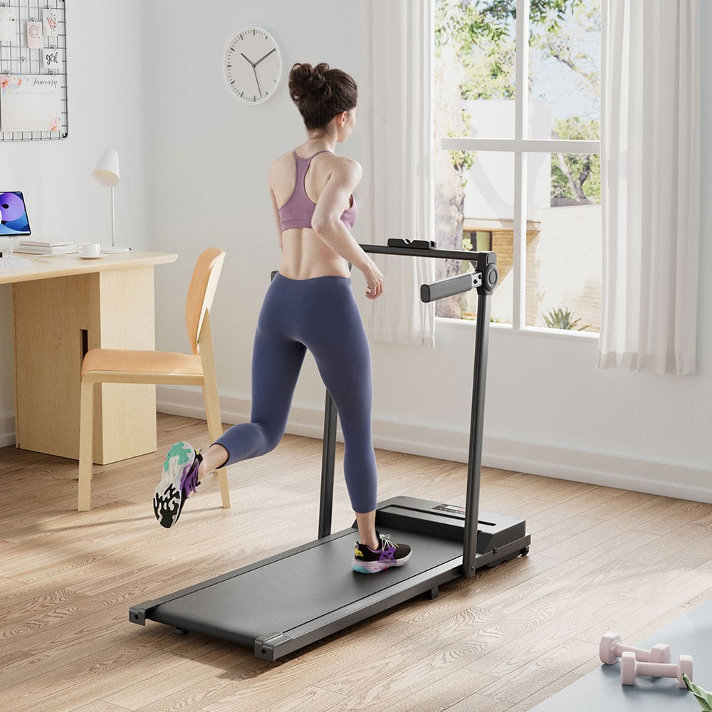 H&O Direct Black Folding Treadmill with LCD Display Image 2