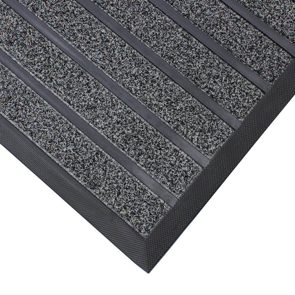 JVL Dirt Stopper Pro Grey Scraper Door Mat 45 x 75cm Image 4