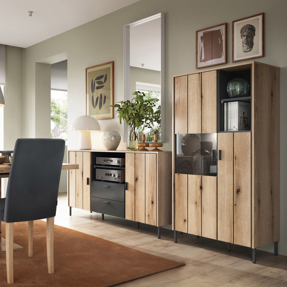 Furniture To Go Arundel 2 Door 2 Drawer 2 Shelf Oak Sideboard Image 4