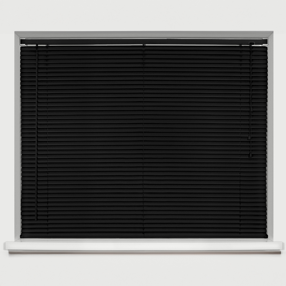 Caecus PVC Long Drop Venetian Blind Black 90 x 210cm Image 1