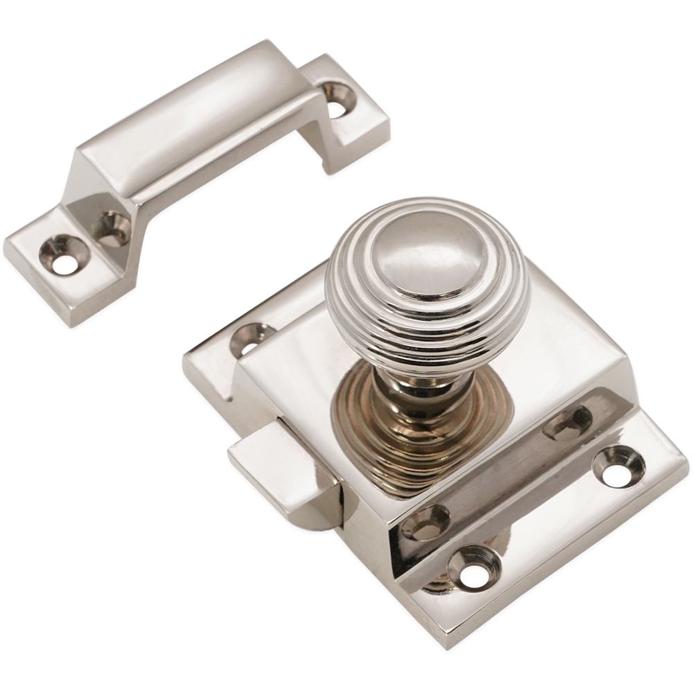 Spira Brass Beehive Polished Nickel Cupboard Catch Image 4