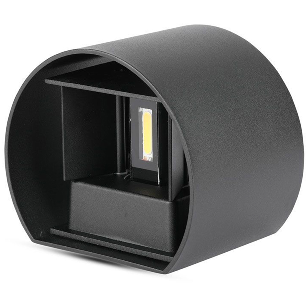 V-TAC Black Round Up and Down Cool White LED Outdoor Wall Light Image 4