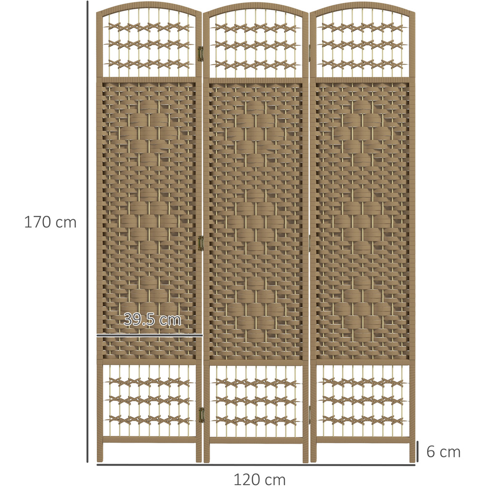 Portland Natural 3 Panel Folding Room Divider Image 9