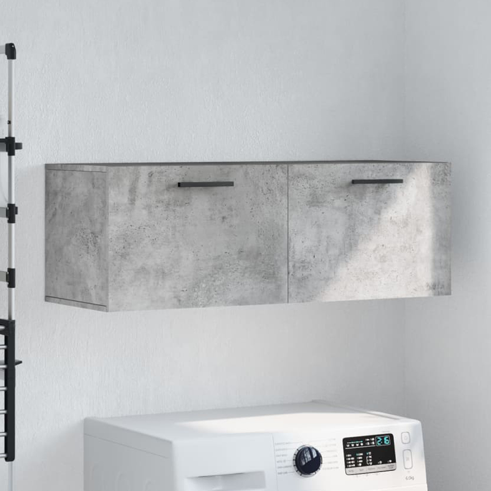 vidaXL Single Door Concrete Grey Wall Mounted Cabinet Image 1