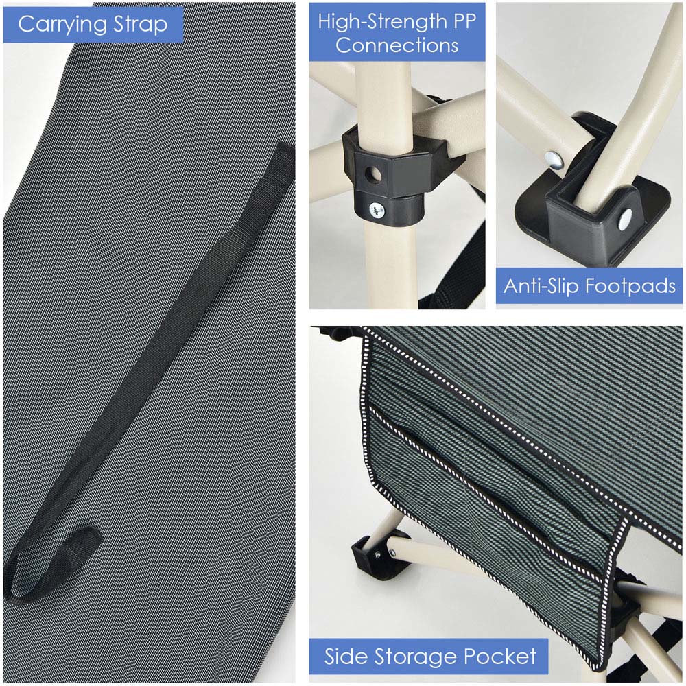 Costway Grey Portable Oversized Camping Bed with Bag Image 7