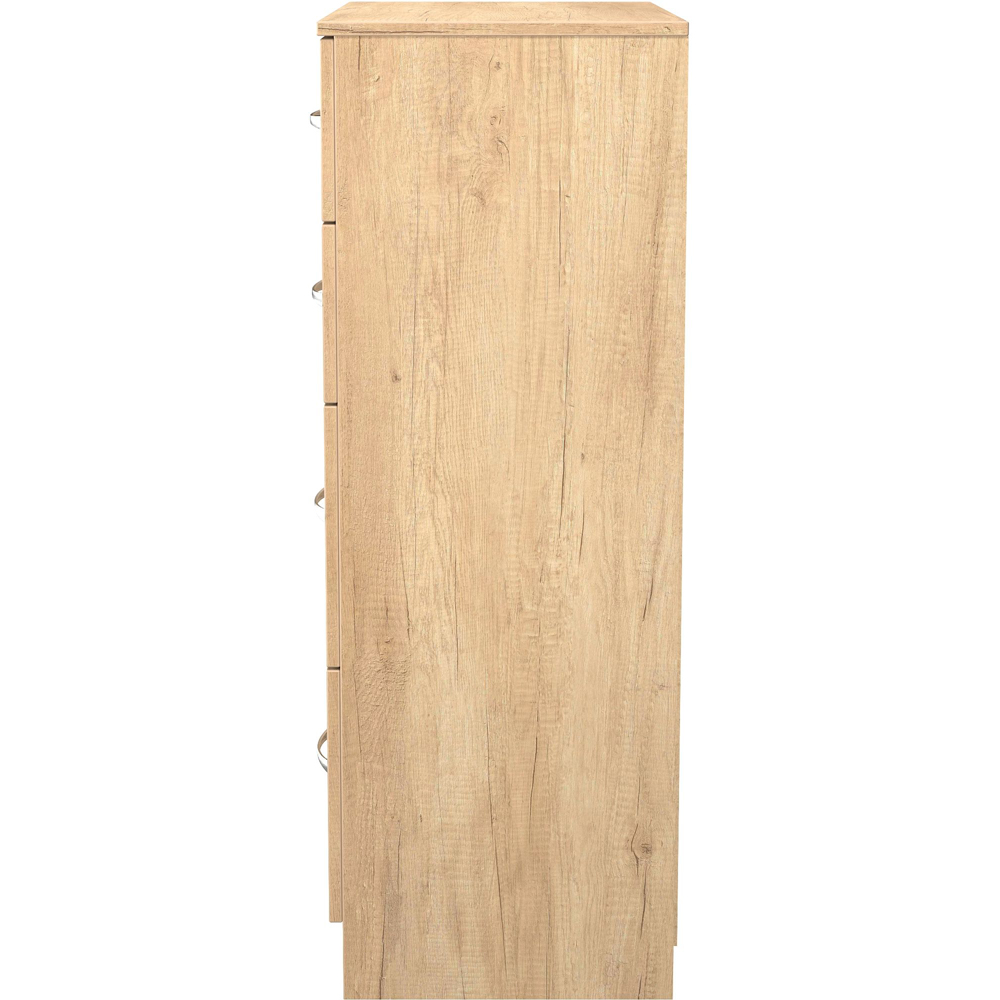 Crowndale Avon 4 Drawer Nebraska Oak Deep Chest of Drawers Ready Assembled Image 3