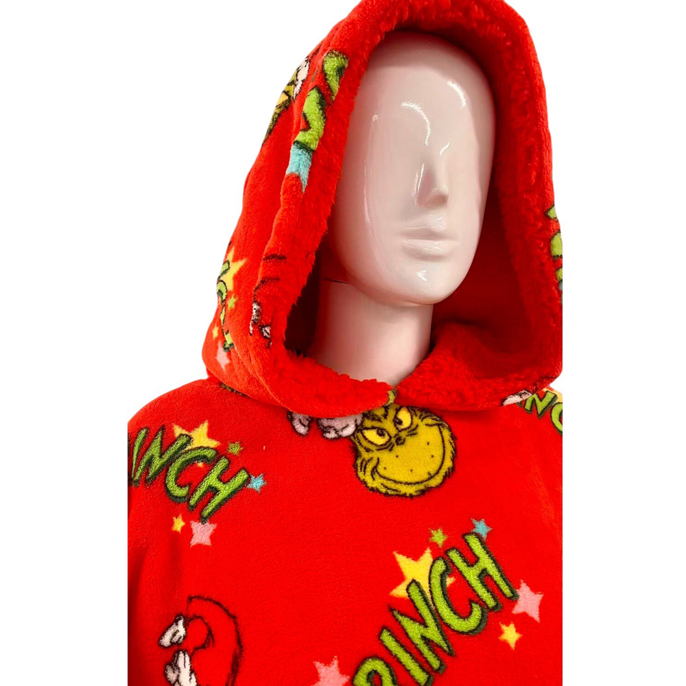 Adults Grinch Fleece Hoodie Image 3