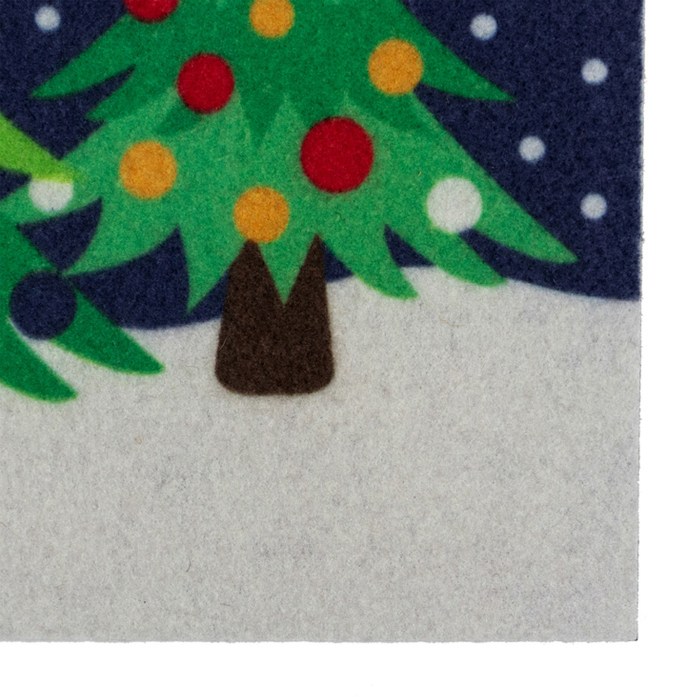 JVL Christmas Tree Machine Washable Door Mat 40 x 57cm Image 4