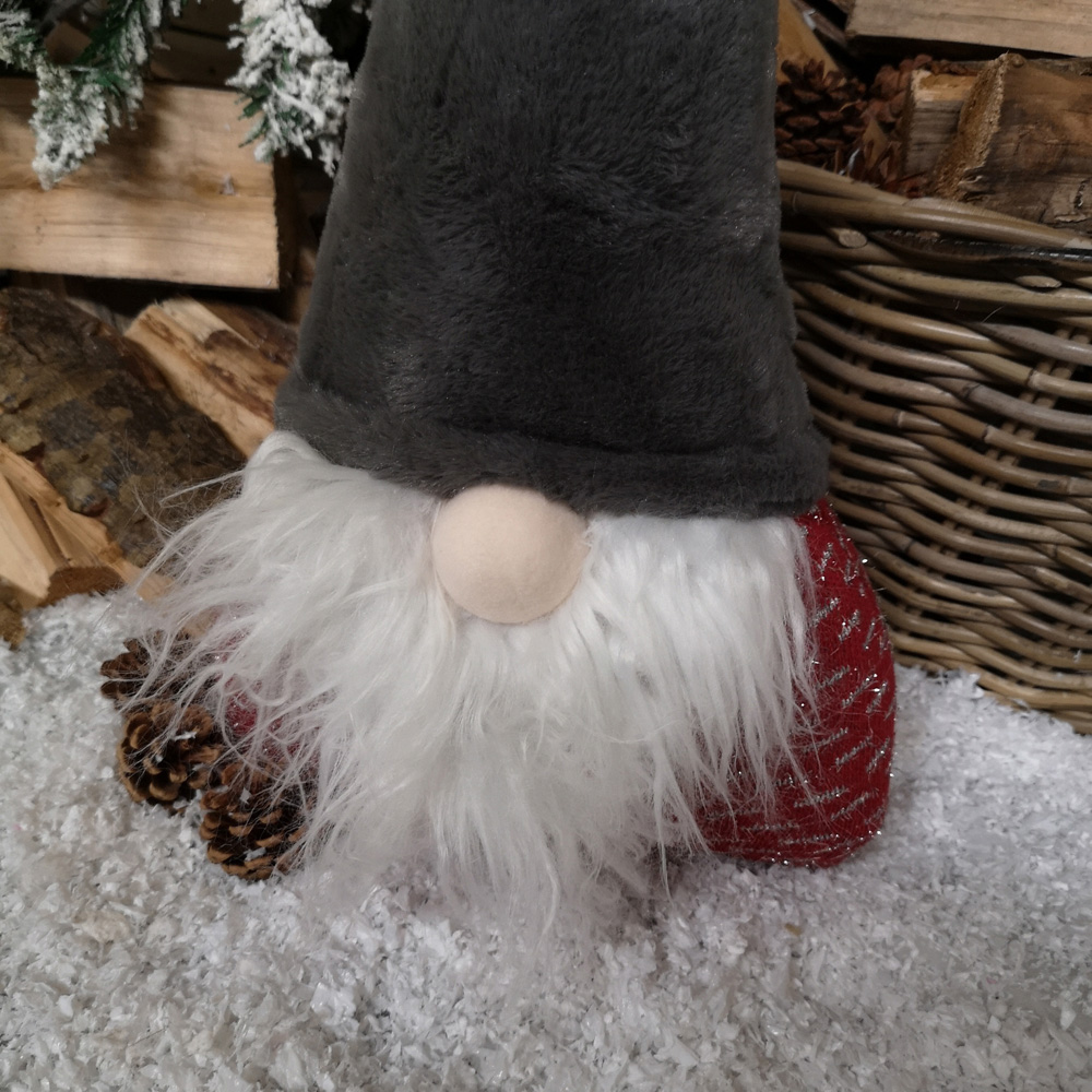 Samuel Alexander Red and Grey Light Up Gonk Christmas Decoration Image 3