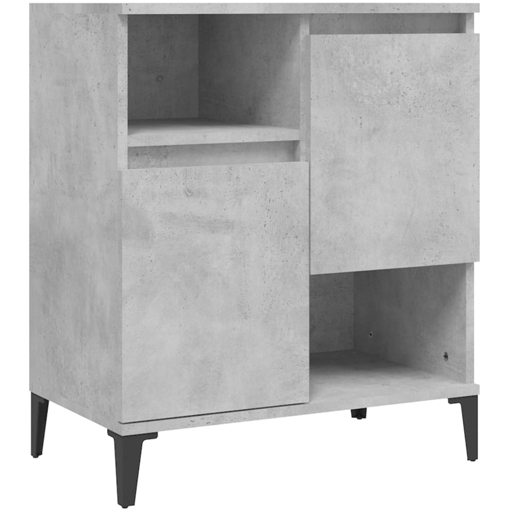 vidaXL 2 Door 2 Shelf Concrete Grey Sideboard Image 2