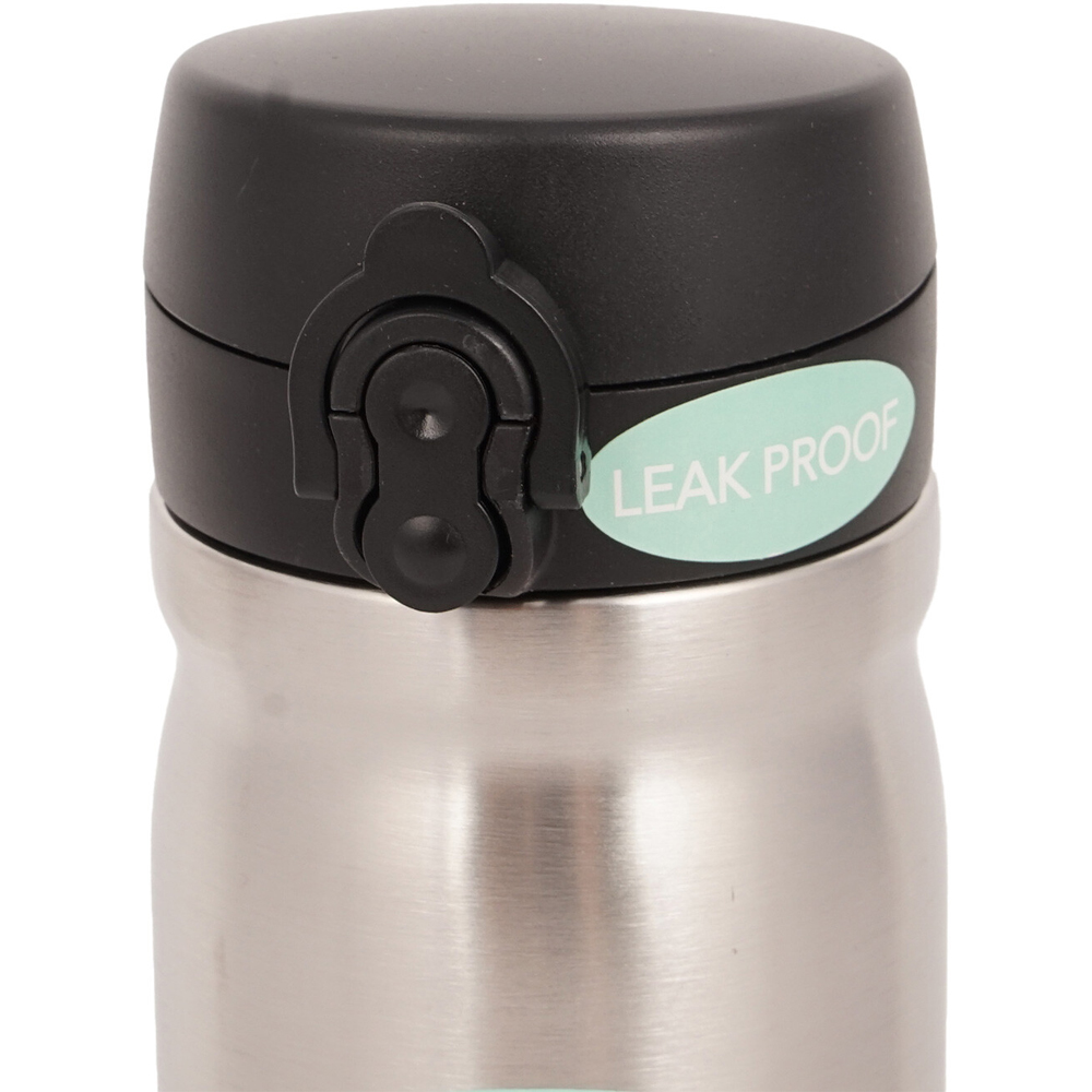Nitro Silver Stainless Steel Travel Flask with Flip Top Image 2