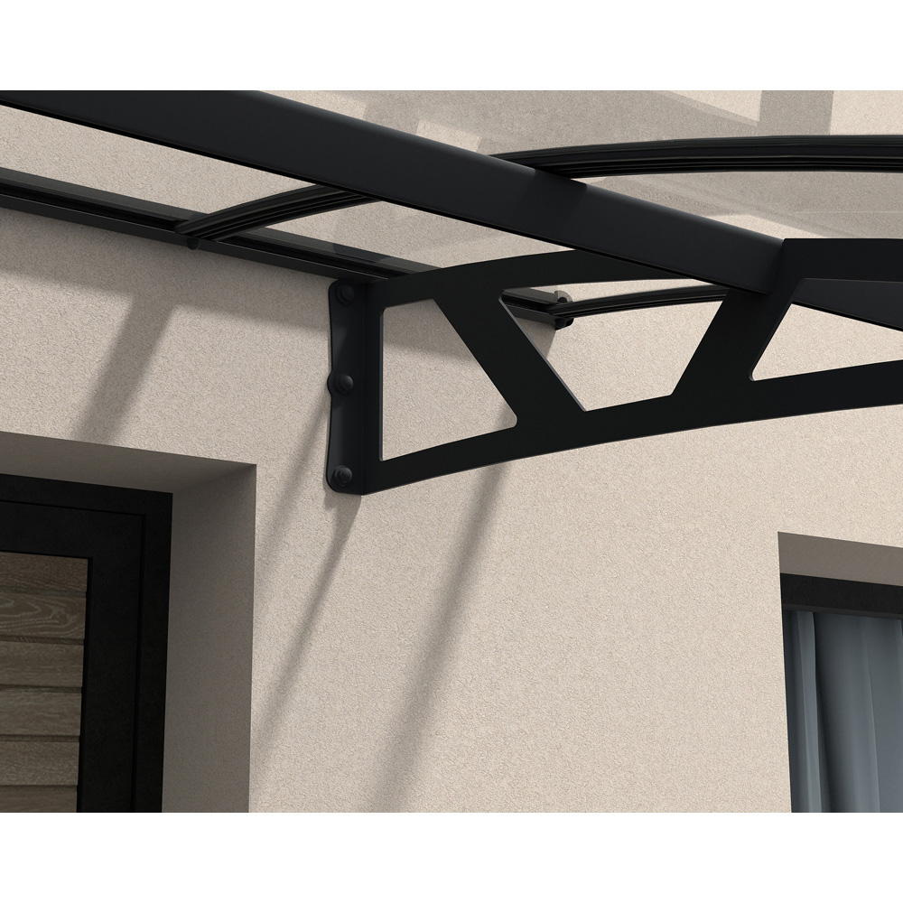 Palram Canopia Amsterdam 6690 Grey Clear Door Canopy 6.7 x 1.4m Image 4