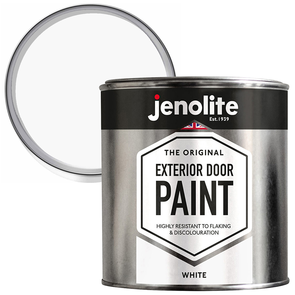 Jenolite Exterior Door Paint White 1L Image 1
