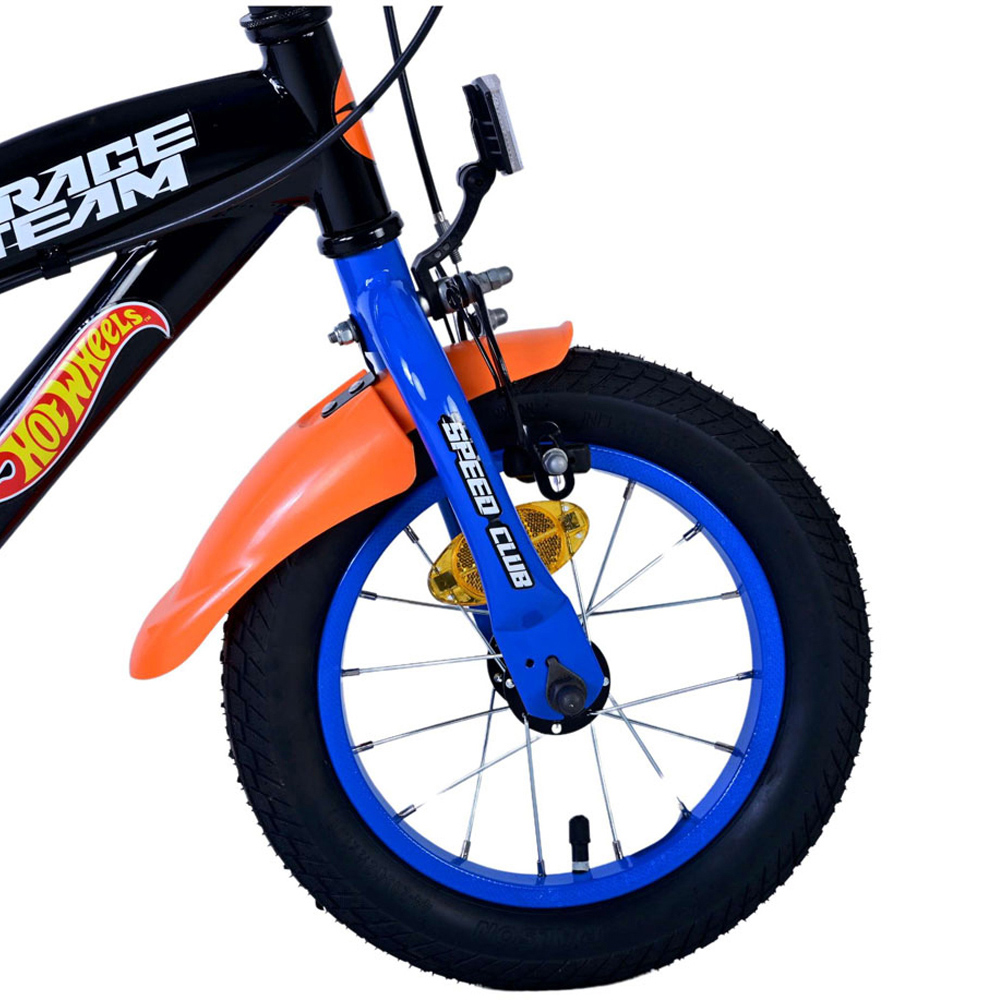 Volare Hot Wheels Kids 12 inch Multicolour Bike with Stabilisers Image 8