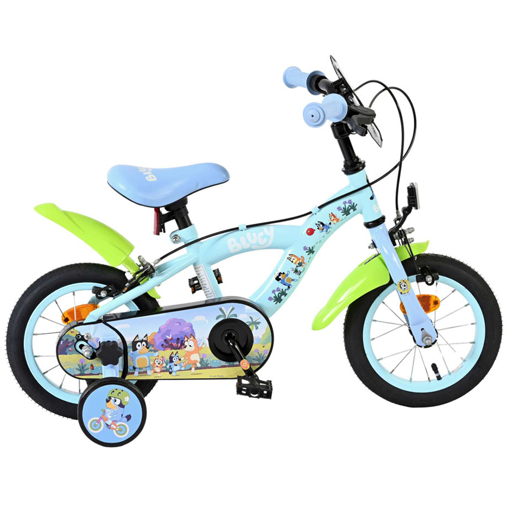 Volare Bluey Kids 12 inch Multicolour Bike with Stabilisers Image 6