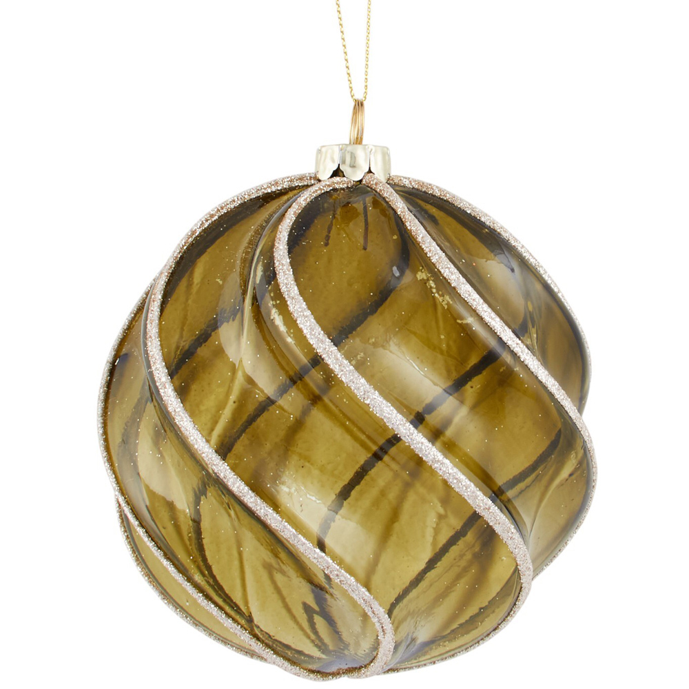 Opaque Glitter Swirl Bauble Image 3