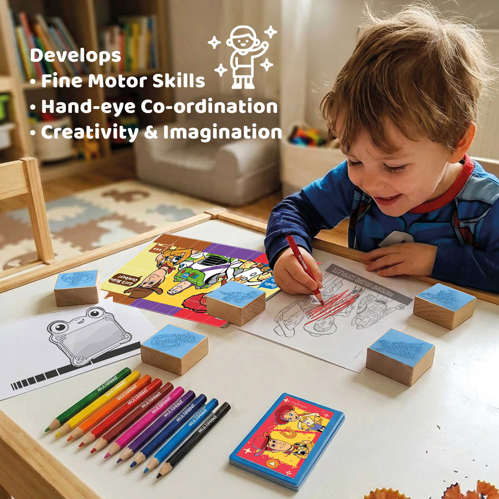 Multiprint Disney Pixar Toy Story 5 Kids Travel Colouring and Stamp Set Image 6