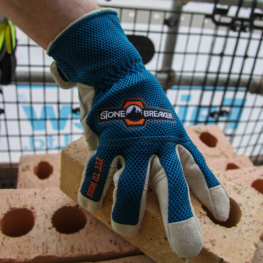 StoneBreaker Medium Blue Landscape Pro Work Gloves Image 7