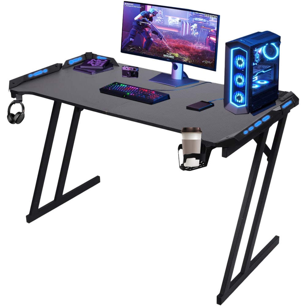 Alivio LED Computer Gaming Desk Image 2